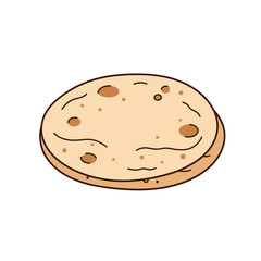 Hand-Drawn Style Tortilla Stack Illustration