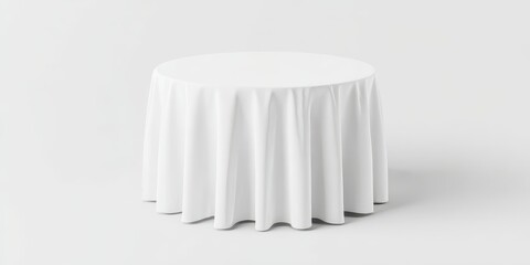 A white plastic tablecloth mockup banner