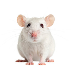 Lab rat animal png white experimental rodent png scientific test subject png domesticated rat breed png research animal png transparent background image