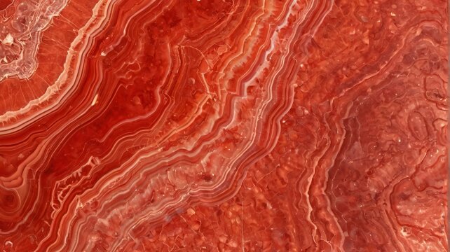 Red agate texture, natural layered appearance