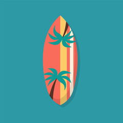 Collection of flat summer icons including tropical elements, beach items, and travel essentials. Perfect for web, apps, posters, and seasonal designs.