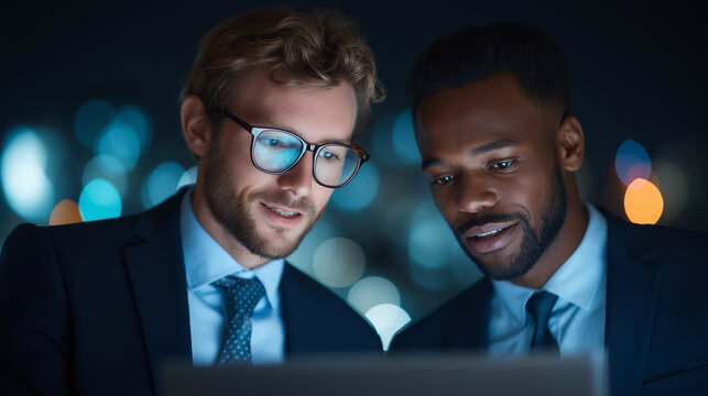 Business Colleagues Analyzing Financial Growth Strategies - Powered by Adobe