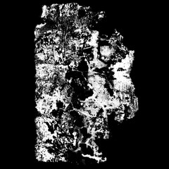 Grunge Wall Stain Texture Alpha Channel on Black Background