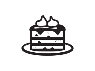 Mocha Cake Delicious Dessert Sweet Coffee Flavor Illustration 