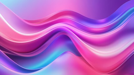 Fototapeta premium Abstract wavy background with pink purple and blue gradient flowing smoothly art