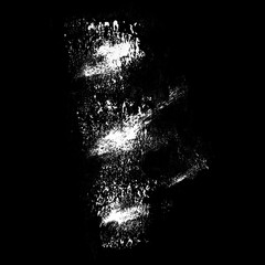 Obraz premium Grunge Wall Stain Texture Alpha Channel on Black Background