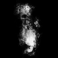 Grunge Wall Stain Texture Alpha Channel on Black Background