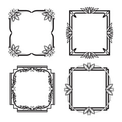 Serene Woodland Decorative Vector Floral Border Packs
