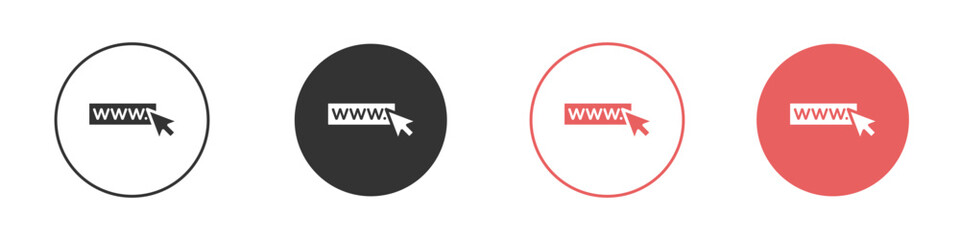 Url icon simple flat graphic illustration.