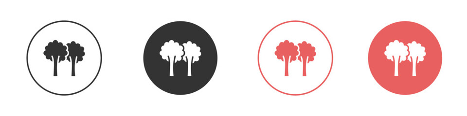 Trees icon simple flat graphic illustration.