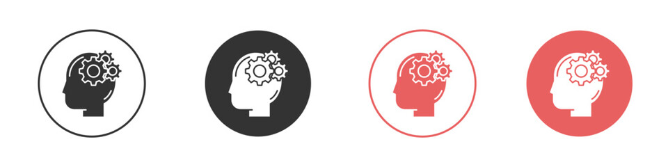 Thinking icon simple flat graphic illustration.