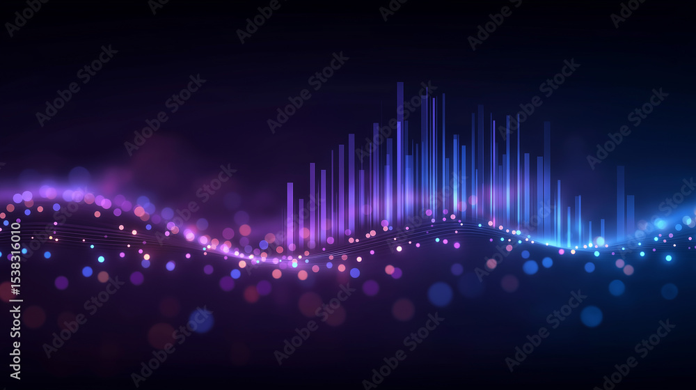 Poster digital marketing strategy with data analytics and growth insights
