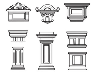 Ornamental Molding Drawing For Interior Decoration 