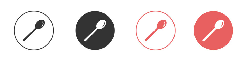 Spoon icon simple flat graphic illustration.