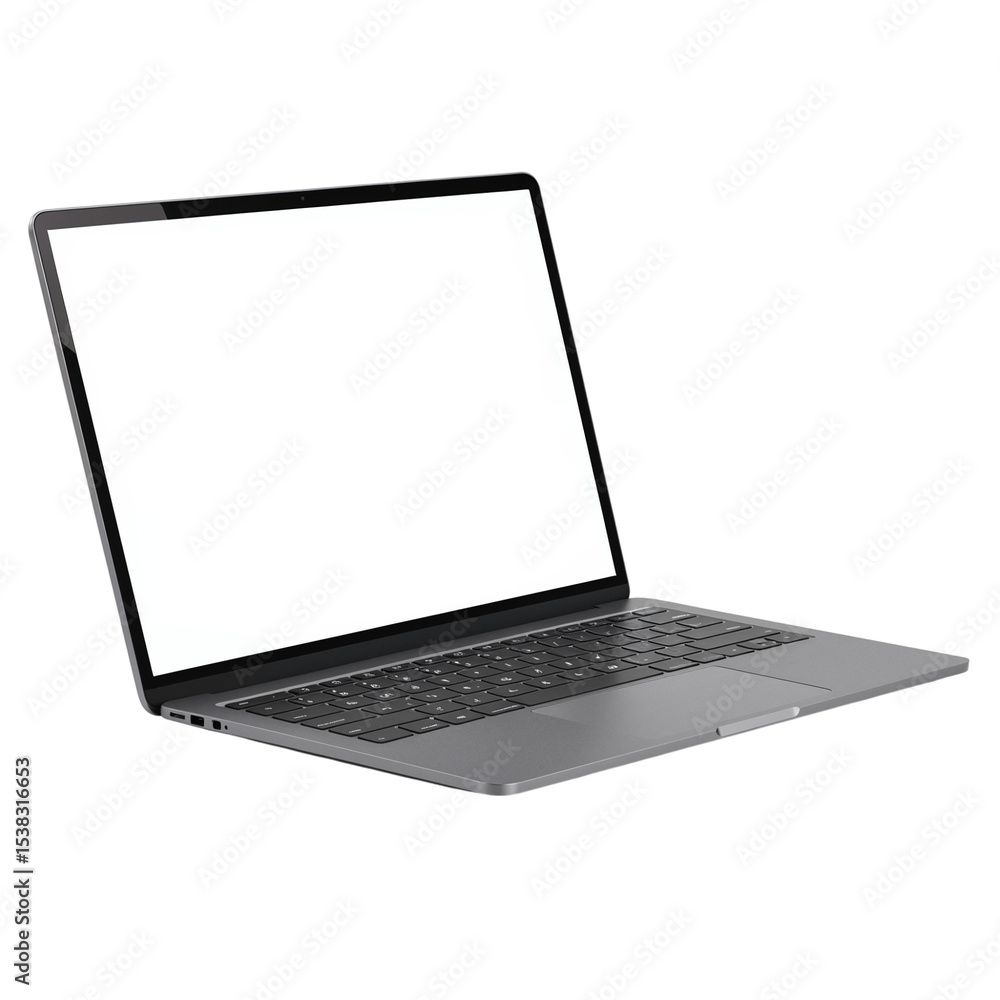 Poster modern laptop computer isolated on transparent background