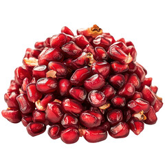 pomegranate seeds isolated on white or transparent background