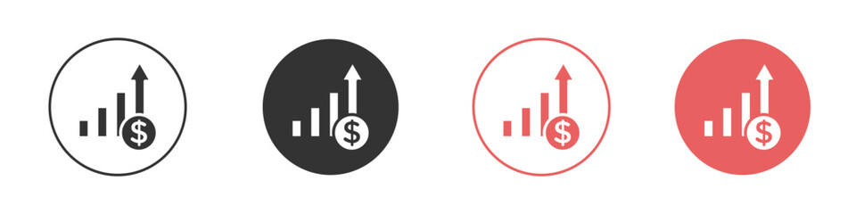 Revenue icon simple flat graphic illustration.