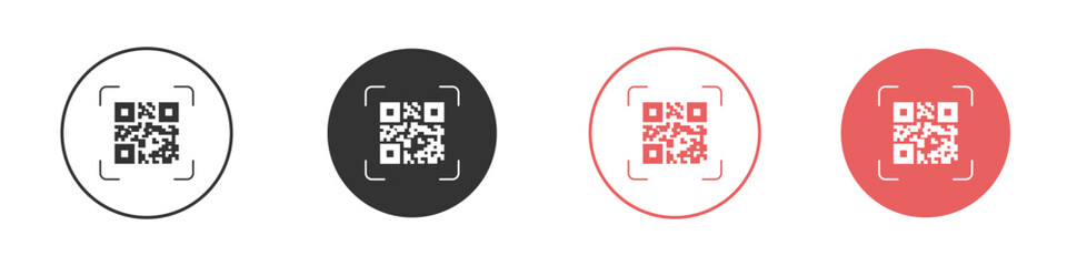 Qrcode icon simple flat graphic illustration.