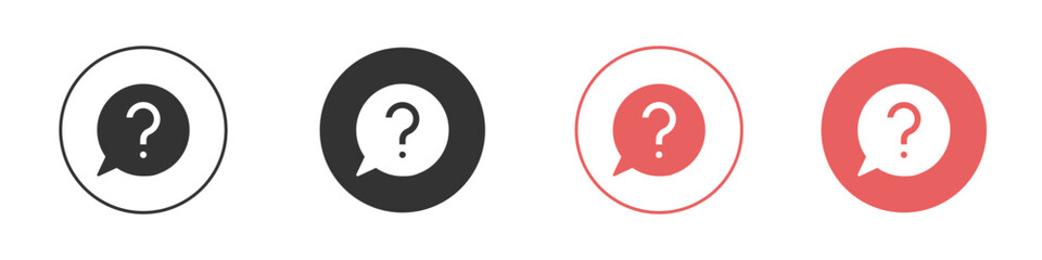 Question icon simple flat graphic illustration.