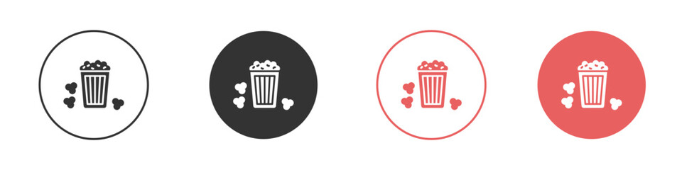 Popcorn icon simple flat graphic illustration.