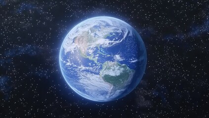 Earth in space, detailed view (1)