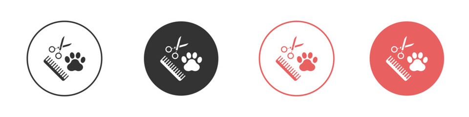 Pet grooming icon simple flat graphic illustration.