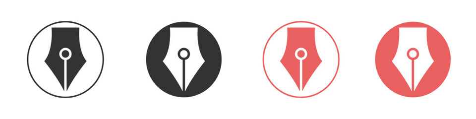 Pen nib icon simple flat graphic illustration.