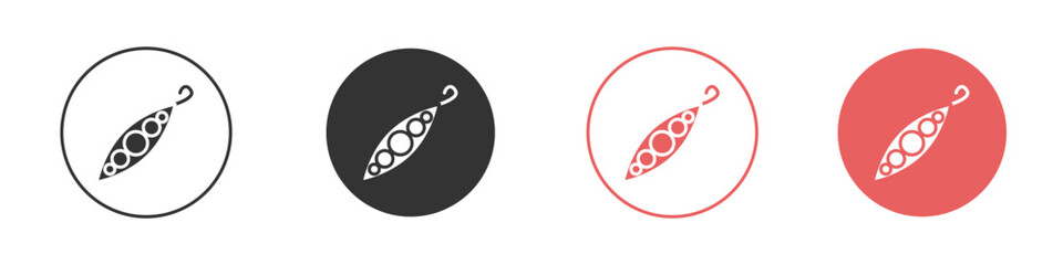 Peapod icon simple flat graphic illustration.