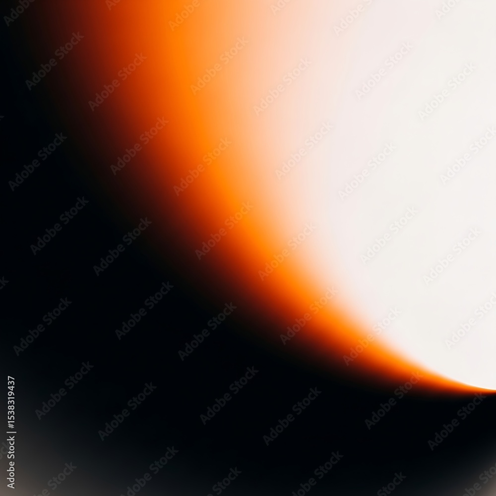 Poster futuristic abstract wallpaper with a strong curved orange element and soft color transitions