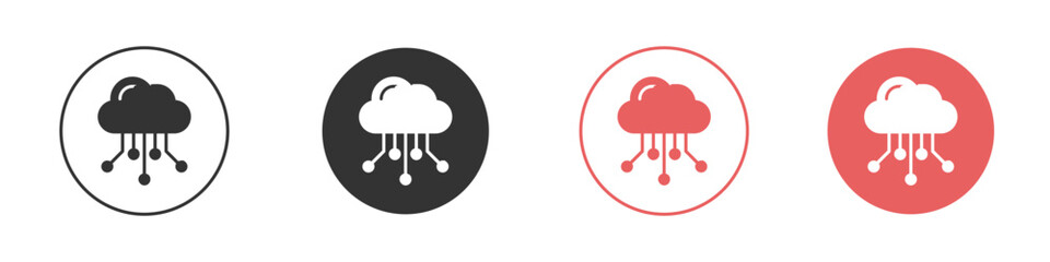 Network cloud icon simple flat graphic illustration.