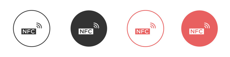 NFC icon simple flat graphic illustration.