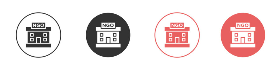 NGO Building icon simple flat graphic illustration.