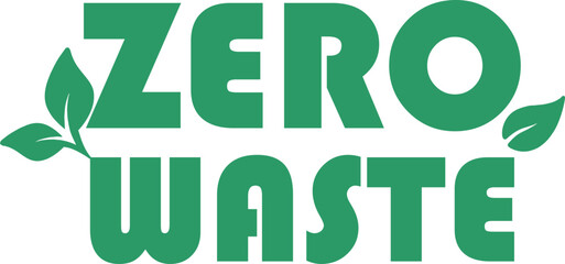 Zero Waste Icon Label – Eco Friendly Sticker Stamp Vector for Sustainable Products