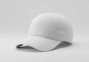 Fototapeta premium Close up of a plain white baseball cap