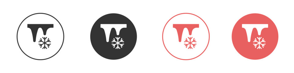 Icicles icon simple flat graphic illustration.