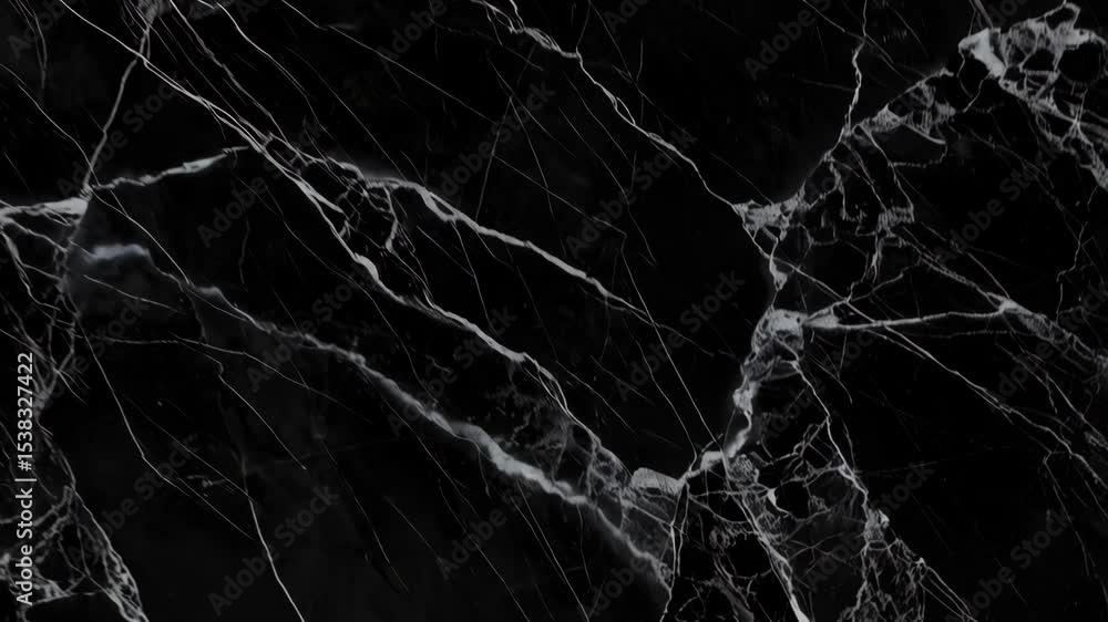 Poster elegant black marble with intricate white veining, creating a luxurious and sophisticated texture an