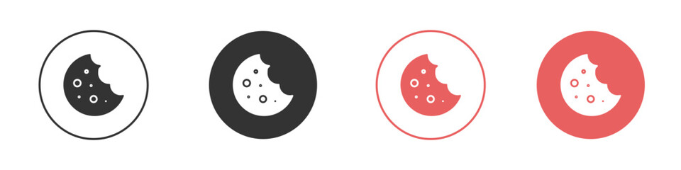 Cookie icon simple flat graphic illustration.