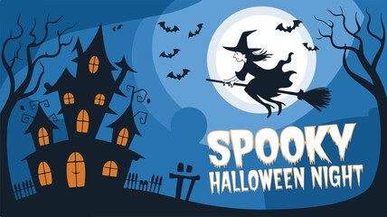 Spooky  Halloween poster, halloween poster template, poster template, halloween party, vintage, halloween poster, Web Banner, poster, background