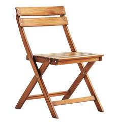 wooden chairs isolated on white or transparent background