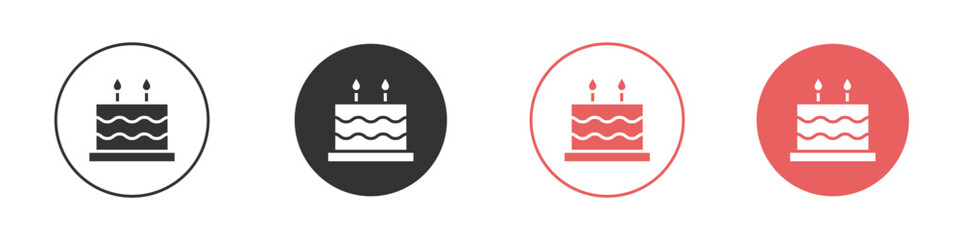Cake icon simple flat graphic illustration.