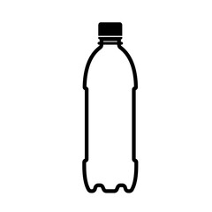 plastic water bottle – vector icon
