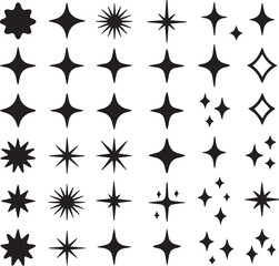Obraz premium Hand drawn Starburst Icon Bundle