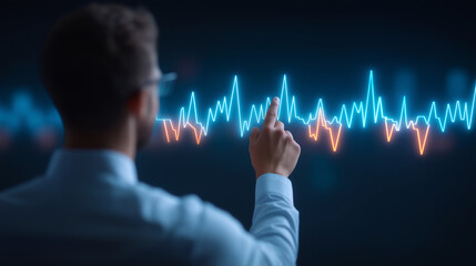 Businessman Analyzing Medical Growth Graph in Healthcare Industry