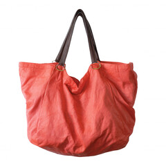 A stylish coral tote bag with sturdy handles, perfect for everyday use or outings. Its spacious design makes it ideal for carrying essentials with ease and elegance.