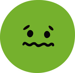 싫어하는 얼굴 표정 동그라미 드로잉 이모티콘(face emoticon drawing sticker)