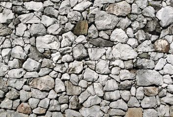 Old castle stone wall, stone background for background.