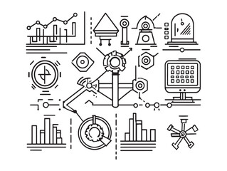 Simple Line Art Depicting Production Efficiency And Productivity [Converted].eps