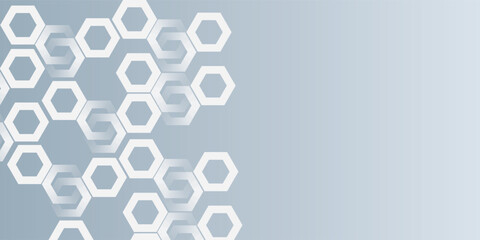 Modern simple hexagon lines on gray background. Geometric lines illustration nice