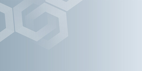 Modern hexagon lines on gray background. Geometric lines illustration.