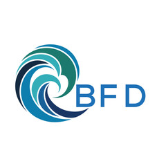 BFD Modern Wave -Inspired Abstract Logo Design BFD Later Logo, with BFD Text on White Background
